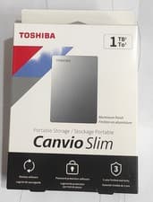 Image of Toshiba 1TB Canvio Slim Portable External Hard Drive HDD USB 3.0 Brand New