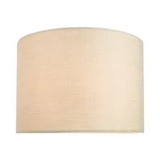 Image of Contemporary and Sleek 10 Inch Cream Linen Fabric Drum Lamp Shade 60w Maximum...