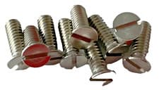 Image of 1/4 BSW x 3/4 STAINLESS STEEL SLOTTED COUNTERSUNK MACHINE SCREW. (pack of 10)