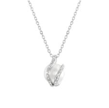Image of Swarovski Crystal Faux Solitare Pearl Necklace