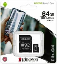 Image of A1 KINGSTON 64GB Micro SD SDXC Memory Card Class 10 100MB/s with SD Card Adapter