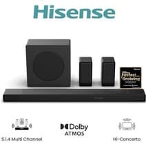 Image of Hisense AX5140Q 5.1.4 CH Soundbar Wireless Rear Speakers & Subwoofer Dolby Atmos