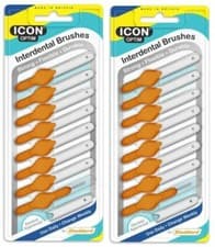 Image of Icon Optim 8's - 2 Packs of 8 Interdental Brushes Size 1 Orange