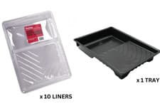 Image of Prodec 9" Paint Tray + 10 x Tray Liners 9 Inch Roller Kit Quick Colour Change