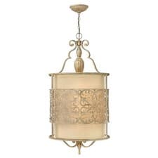 Image of 4 Bulb Ceiling Pendant Light Fitting Brushed Champagne LED E14 60W Bulb