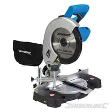 Image of SILVERLINE MITRE SAW 1400W 210MM COMPOUND CUTTING SAW 230V 262705 3YR WARRANTY