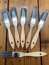 Image of Paint Brushes - 25mm - 1 inch - Pure Bristle - 6 Pack - Paint - Varnish - Stain