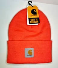 Image of BNWT UNISEX CARHARTT | CORAL GLOW | ONE SIZE | KNIT CUFFED BEANIE | HAT A18-Q48