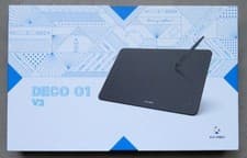 Image of XP-PEN Deco 01 V2 Drawing Tablet Black BRAND NEW & SEALED