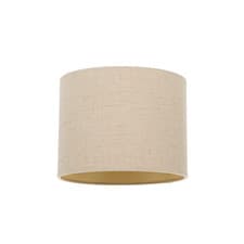 Image of Modern Taupe Linen Fabric Small 8" Drum Lamp Shade with Matching Satin Lining...