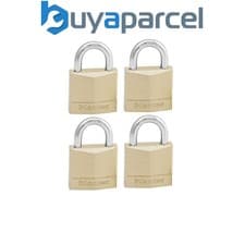 Image of Master Lock 130EURQNOP Solid Brass 30mm Padlock 4-Pin - Keyed Alike x 4 MLK130Q