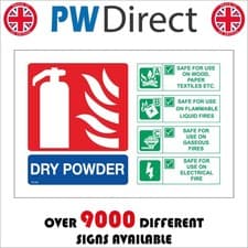 Image of SIGN Dry Powder Fire Extinguisher Gas Electric Wood Flammable Worksho BBQ FI199A