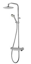 Image of Aqualisa Midas 220 Mixer Shower Exposed Bar Drencher Chrome Handset MD220SC
