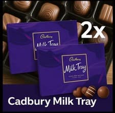 Image of Cadbury Milk Tray Chocolate Gift Box Bundle 2 x 78g Christmas Present