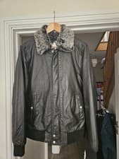 Image of Schott Leather jacket Lambskin Jacket Bomber black size large BNWT.