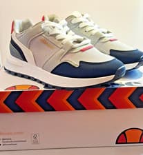 Image of Ellesse Mens Riva Runner 1050 Sports Running Trainer Uk 7 /42 New In Box Grey