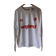 Image of England Football White Sweatshirt Jumper Men's World Cup 2022: New Various Sizes