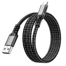 Image of Nylon Fabric Charger Cable For PS5 PlayStation 5 Controller USB-C Charging Lead