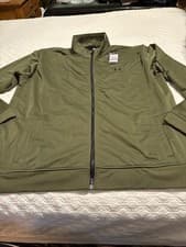Image of Under Armour Jacket Mens 3X Sportstyle Tricot Zip Up Athletic Green Retail $60