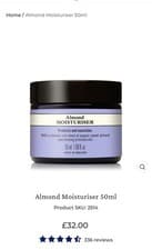 Image of Neal's Yard Remedies Almond Moisturiser 50ml