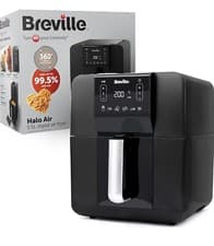 Image of Breville Halo Air Fryer | Digital Large Air Fryer Oven | 5.5 L Black [VDF126]