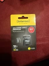 Image of Intenso Micro-SD UHS I memory card 64GB Premium, incl. SD adapter