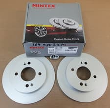 Image of BRAKE DISCS X2 234mm REAR FITS HYUNDAI i10 KIA PICANTO MINTEX COATED MDC1726C