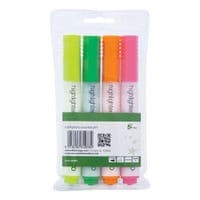 Image of 5 Star Eco Highlighter Chisel Tip 1-5mm Line Wallet Assorted (Pack of 4)