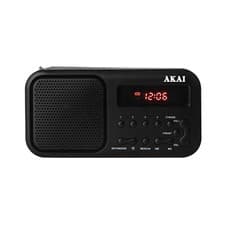 Image of Akai Compact Pocket Fm Radio With Rechargeable Battery & Bluetooth Playback