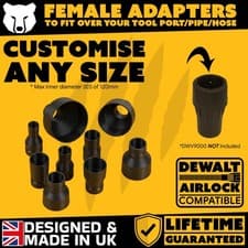 Image of Tapered Dust Extraction Female Adapter ALL ID SIZES fits DeWalt Air Lock DWV9000