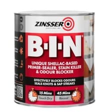 Image of Zinsser BIN Primer-Sealer & Stain Killer Paint (500ml, 1L & 400 ml Spray)