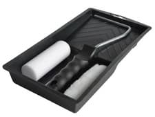 Image of Faithfull Mini Paint Roller Frame Tray With 2 Refills 4 Inch - FAIRKITMINI