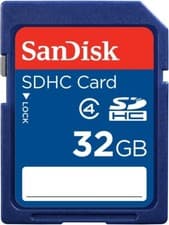 Image of Sandisk 32GB SD Card SDHC Memory Card for Camera Universal - Blue Class 4
