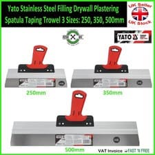 Image of Yato Stainless Steel Filling Drywall Plastering Spatula Taping Trowel 3 Sizes
