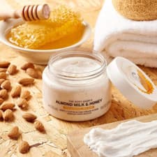 Image of The Body Shop Almond Milk & Honey Cream Body Scrub 250ml Sensitive Discontinued