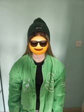 Image of Superdry Women/Men Green Acrylic Beanie Hat