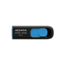 Image of ADATA UV128 USB Flash Drive 64GB USB 3.2 Black and Blue (AUV128-64G-RBE)