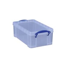 Image of 5 x Really Useful Box Stackable Storage Box, 5 Litre Clear +24h Del