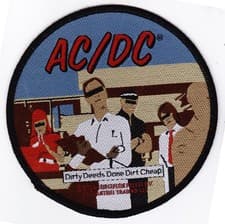 Image of AC/DC Dirty Deeds Done Dirt Cheap Sew On Patch New Vintage Official Merch
