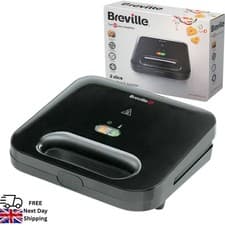 Image of Breville 2 Slice Sandwich Toaster Toastie Maker Non-Stick Deep Fill 750W
