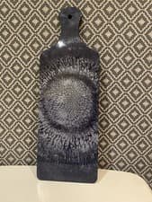 Image of Chopping Board Paddle Blue Crackle Effect New Kitchen
