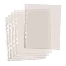 Image of Pack of 100 A5 Glass Clear Punched Pockets by Janrax - Copy Safe Acid Free