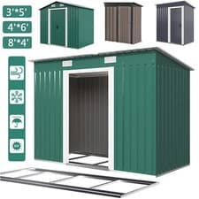 Image of Metal Garden Shed 6 X 4, 8 X 4, 8 X 6, 10 X 8 Garden Storage WITH FREE BASE New