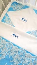 Image of Luxury Baby Cot Bedding Set Pillow Quilt New Handmade