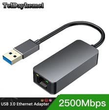 Image of 2500Mbps USB-3.0 To RJ45 2.5G Ethernet Gigabit Lan Network Adapter Converter A+