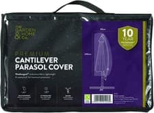 Image of Gardman Premium Cantilever Parasol Cover Grey Weather & UV Resistant 240 x 83cm
