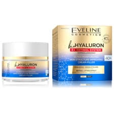 Image of Eveline Bio Hyaluron 3 x Retinol Ultra Moisturising Face Cream - Filler 40+ 50ml