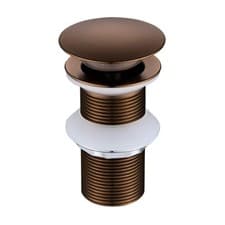 Image of Brushed Bronze Click Clack Unslotted Basin Waste - Arissa BBZUNSLOTW