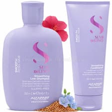 Image of Alfaparf Semi Di Lino Smooth Smoothing Low Shampoo 250ml & Conditioner 200ml