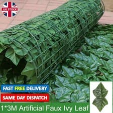 Image of 3M Artificial Garden Fence Hedge Ivy Leaf Wall Balcony Privacy Screening LOT